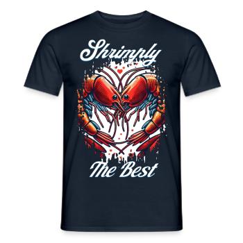 Crevettes, le meilleur jeu de mots - T-shirt homme - marine - Devant - AI Model Male 178 light (178cm)