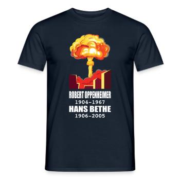 Robert Oppenheimer - Men's T-Shirt - navy - Front - AI Model Male 178 light (178cm)