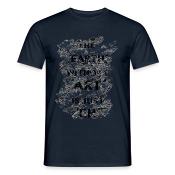 the world without art is just eh | banksy | Quote - Men's T-Shirt - navy - Front - AI Model Male 178 light (178cm)