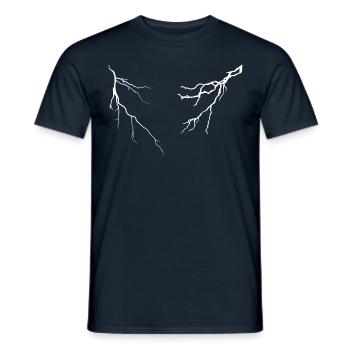 Lightning and thunderstorms - Men's T-Shirt - navy - Front - AI Model Male 178 light (178cm)