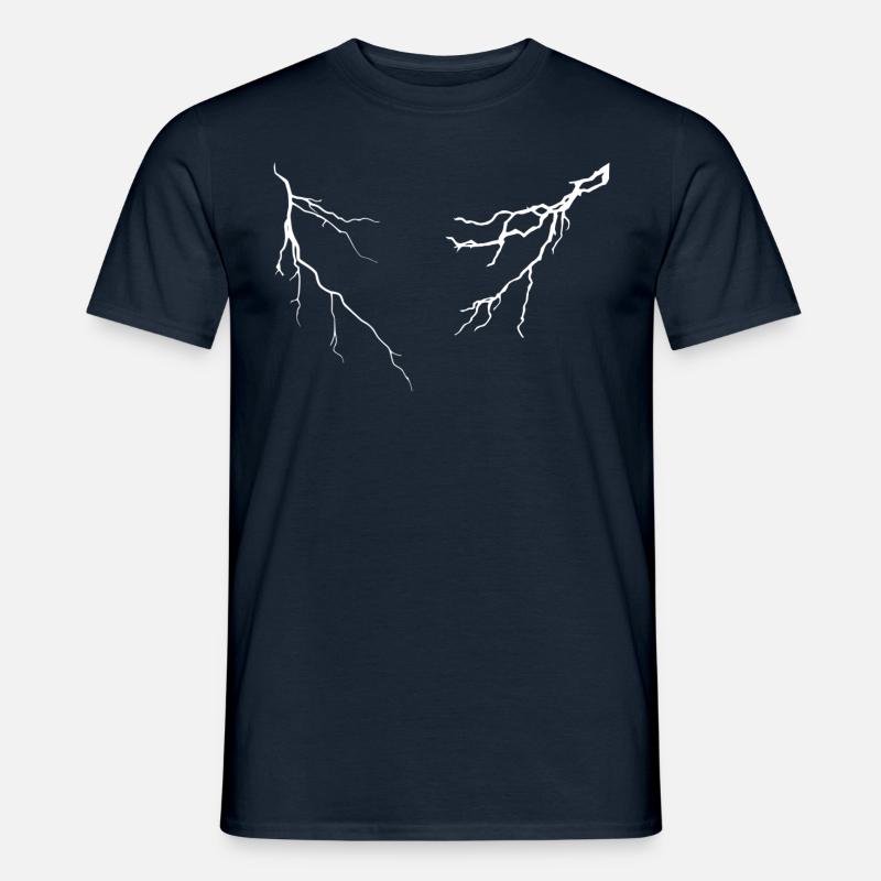 Lightning and thunderstorms - Men's T-Shirt - navy