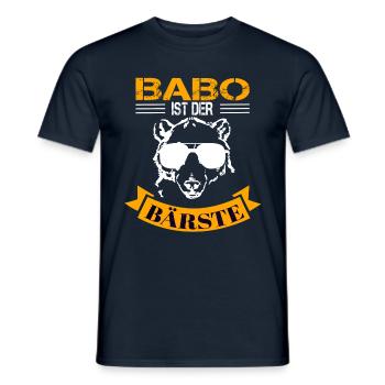 Bären Vater Bester Babo Papa Ist Der Beste - Männer T-Shirt - Navy - Vorne - AI Model Male 178 light (178cm)