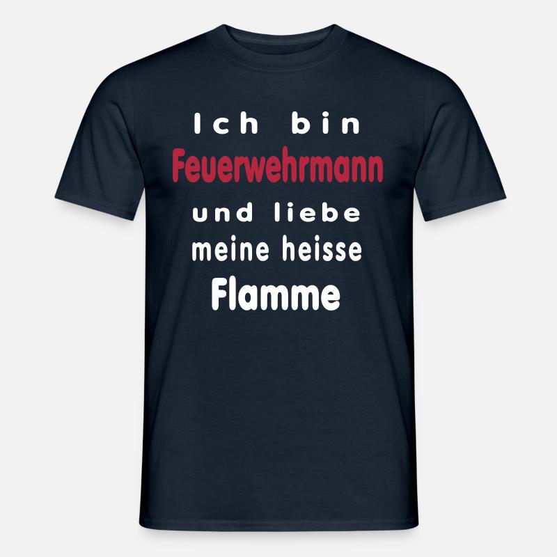 Ich bin Feuerwehrmann... - Männer T-Shirt - Navy