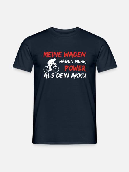 Fahrrad Akku - Männer T-Shirt - Navy