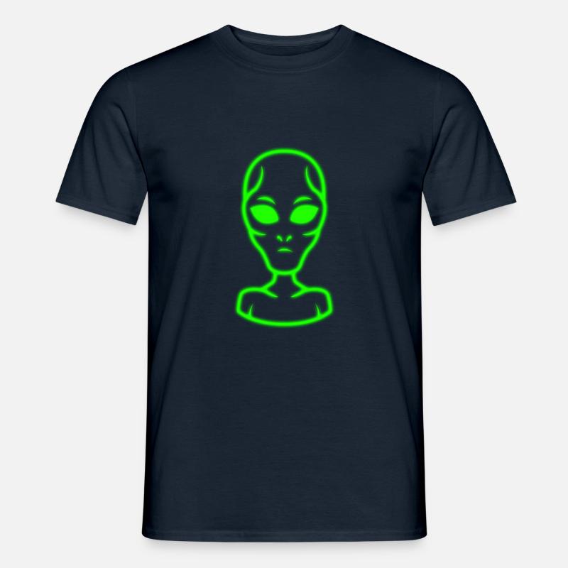 Neon Alien - Männer T-Shirt - Navy