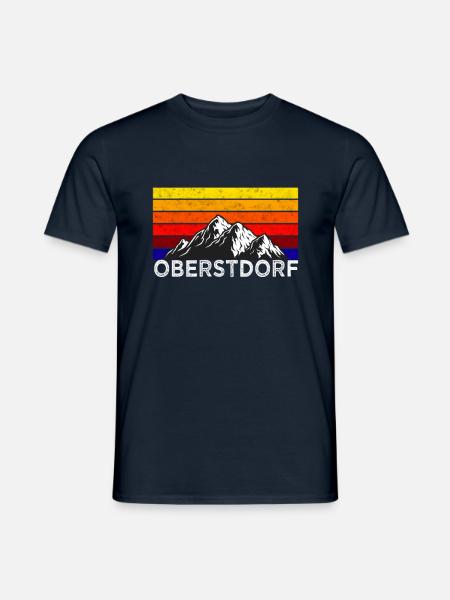 Oberstdorf Berge Alpen - Männer T-Shirt - Navy