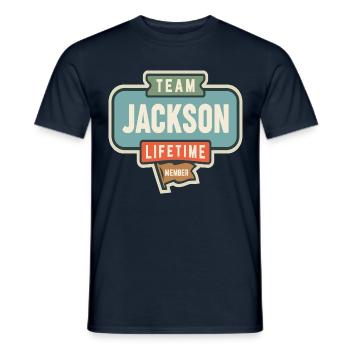 Team Jackson Lebenslanger Name des Mitglieds Jackson - Männer T-Shirt - Navy - Vorne - AI Model Male 178 light (178cm)