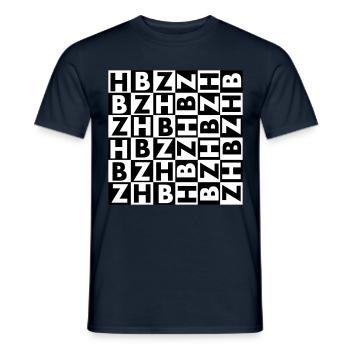 BRETAGNE - BREIZH - BZH DESIGN - T-shirt homme - marine - Devant - AI Model Male 178 light (178cm)