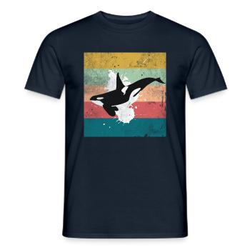 Timbre d'amour orque - T-shirt homme - marine - Devant - AI Model Male 178 light (178cm)
