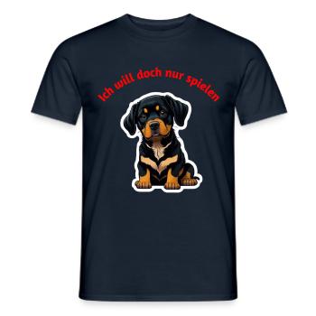 Ich will doch nur spielen - Männer T-Shirt - Navy - Vorne - AI Model Male 178 light (178cm)