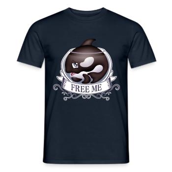 Free me - T-shirt homme - marine - Devant - AI Model Male 178 light (178cm)