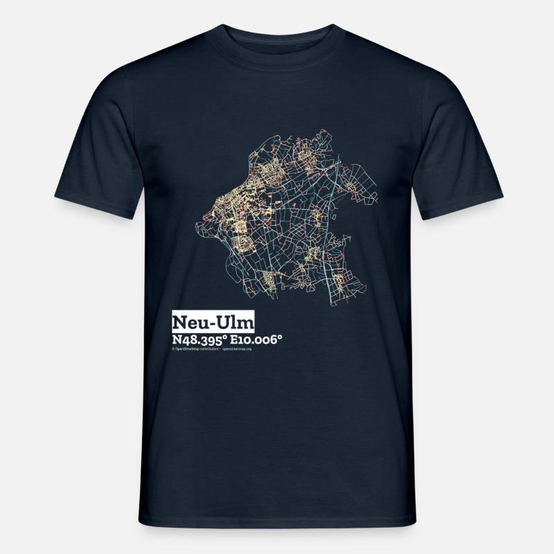 Neu Ulm Basic Pastels - Männer T-Shirt - Navy