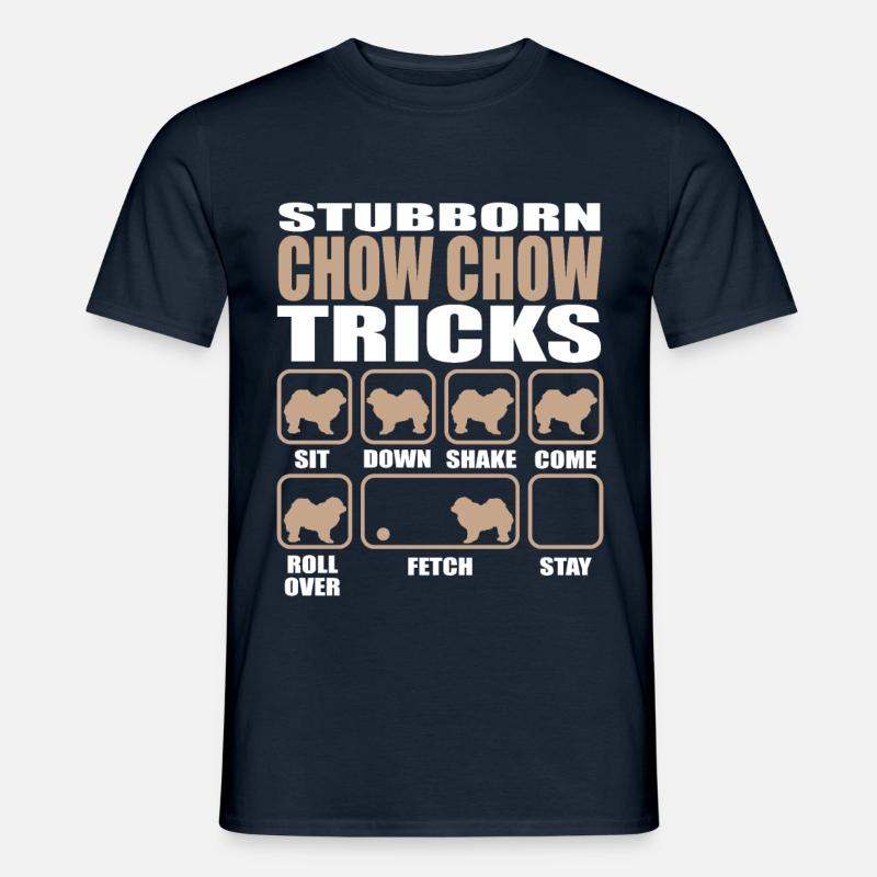 Conception de Chow Chow Stubborn - T-shirt homme - marine