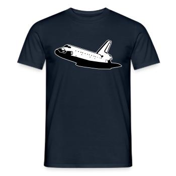 Space Shuttle (no emblems) - Men's T-Shirt - navy - Front - AI Model Male 178 light (178cm)