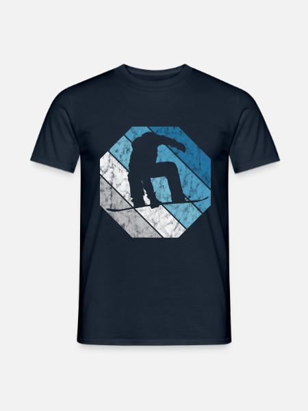 Snowboard Snowboarder Snowboarding Retro Geschenk - Männer T-Shirt - Navy