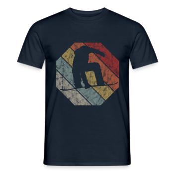 Snowboard Snowboarder Snowboarding Retro Gift - Men's T-Shirt - navy - Front - AI Model Male 178 light (178cm)