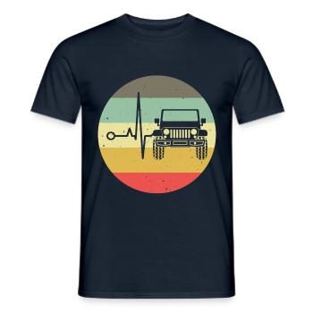 Véhicule tout-terrain 4wd 4x4 AWD 4wheeler offroad cadeau - T-shirt homme - marine - Devant - AI Model Male 178 light (178cm)
