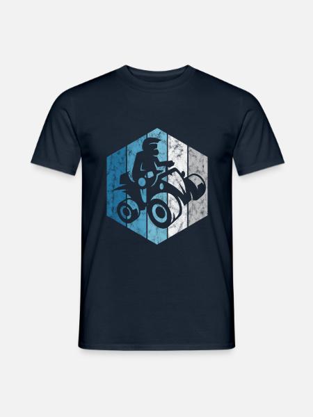 Quadfahrer Quad Fahren ATV Offroad Retro Motocross - Männer T-Shirt - Navy