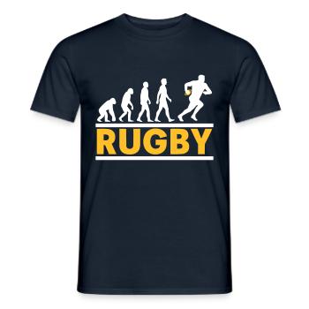 Rugby Evolution Sportmannschaft - Männer T-Shirt - Navy - Vorne - AI Model Male 178 light (178cm)