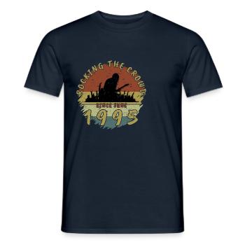 30th Birthday Rocking the crowd GIT 06/1995 - Men's T-Shirt - navy - Front - AI Model Male 178 light (178cm)