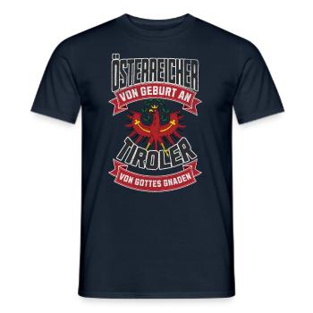 Tiroler Von Gottes Gnaden Retro Design - Männer T-Shirt - Navy - Vorne - AI Model Male 178 light (178cm)
