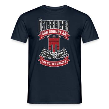 Vorarlberger Von Gottes Gnaden Retro Design - Männer T-Shirt - Navy - Vorne - AI Model Male 178 light (178cm)