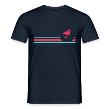 flamingo - Men's T-Shirt - navy - Front - AI Model Male 178 light (178cm)