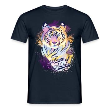 TIGERKRAFT DER NATUR T-Shirts - Männer T-Shirt - Navy - Vorne - AI Model Male 178 light (178cm)