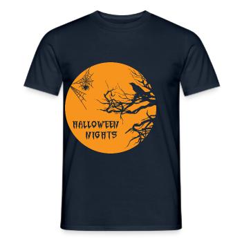 Blut Halloween Blutverschmiert Horror Thriller - Männer T-Shirt - Navy - Vorne - AI Model Male 178 light (178cm)