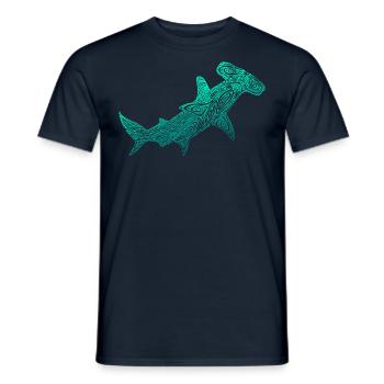 Taucher Hammerhai - Männer T-Shirt - Navy - Vorne - AI Model Male 178 light (178cm)