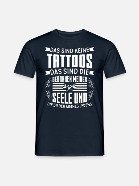 Gedanken und Seele Tattoo Shirt - Tattoo - Männer T-Shirt - Navy