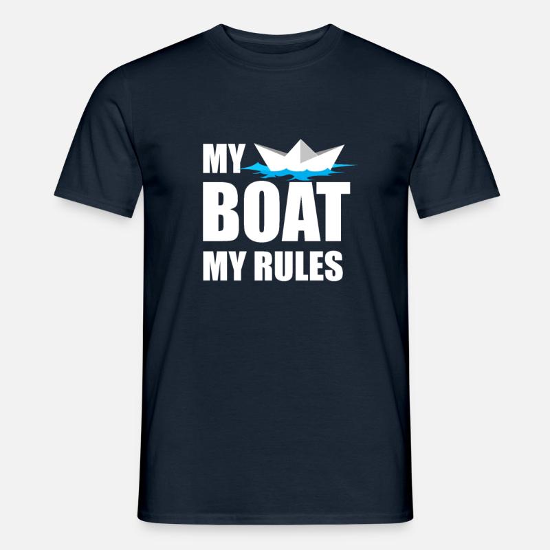 Boot lustiges Boot Zitat Geschenk - Männer T-Shirt - Navy