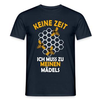 Keine Zeit ich muss zu meinen Mädels - Männer T-Shirt - Navy - Vorne - AI Model Male 178 light (178cm)
