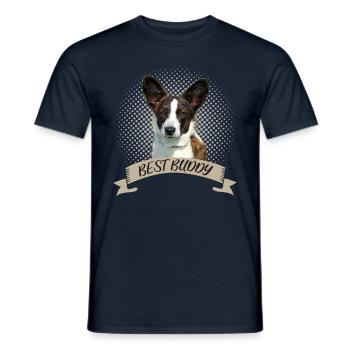 Welsh Corgi Cardigan Best Friend - Men's T-Shirt - navy - Front - AI Model Male 178 light (178cm)