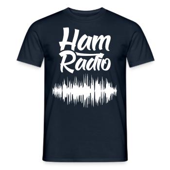Amateur radio RAdio amateur radio operator - Men's T-Shirt - navy - Front - AI Model Male 178 light (178cm)