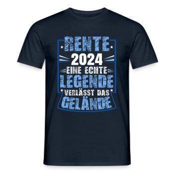Rente 2024 eine echte Legende verlässt das Gelände - Männer T-Shirt - Navy - Vorne - AI Model Male 178 light (178cm)