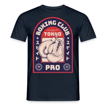 Box-Profi-Logo Tokio - Männer T-Shirt - Navy - Vorne - AI Model Male 178 light (178cm)