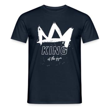 KING of the gym white - Männer T-Shirt - Navy - Vorne - AI Model Male 178 light (178cm)