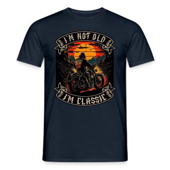 I m not old I m classic Motorrad biker - Männer T-Shirt - Navy - Vorne - AI Model Male 178 light (178cm)