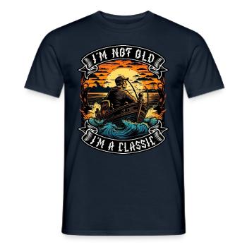 Je ne suis pas vieux Je suis un amoureux des bateaux classiques - T-shirt homme - marine - Devant - AI Model Male 178 light (178cm)