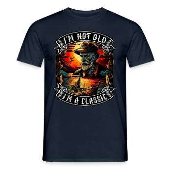 Je ne suis pas vieux Je suis un amoureux des bateaux classiques - T-shirt homme - marine - Devant - AI Model Male 178 light (178cm)