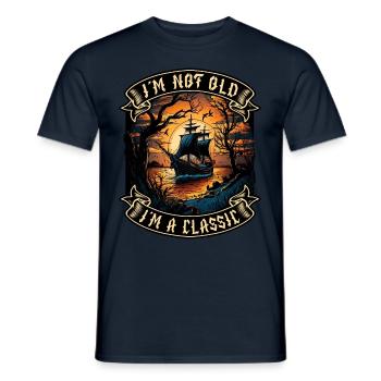 Je ne suis pas vieux Je suis un amoureux des bateaux classiques - T-shirt homme - marine - Devant - AI Model Male 178 light (178cm)
