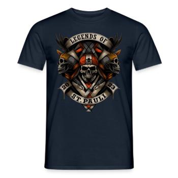 Hamburg Legends of St. Pauli 2023 Biker - Männer T-Shirt - Navy - Vorne - AI Model Male 178 light (178cm)