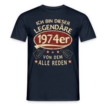 49. Geburtstag 1974 49 er Geburtstag - Männer T-Shirt - Navy - Vorne - AI Model Male 178 light (178cm)