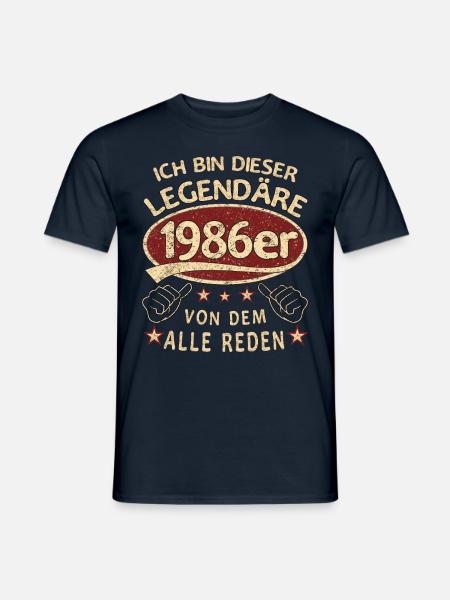 37. Geburtstag 1986 37 er Geburtstag - Männer T-Shirt - Navy