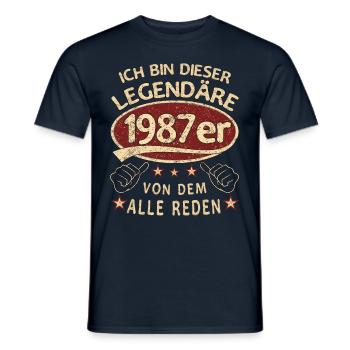 36. Geburtstag 1987 36 er Geburtstag - Männer T-Shirt - Navy - Vorne - AI Model Male 178 light (178cm)