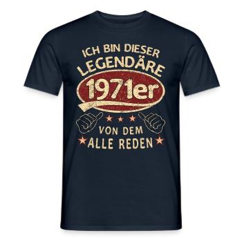 52. Geburtstag 1971 52 er Geburtstag - Männer T-Shirt - Navy - Vorne - AI Model Male 178 light (178cm)