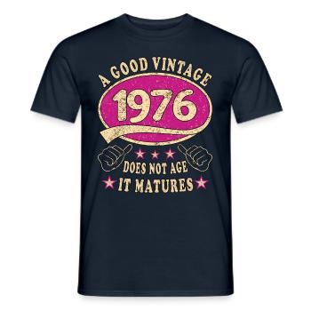 47. Geburtstag 1976 47er Guter Jahrgang - Männer T-Shirt - Navy - Vorne - AI Model Male 178 light (178cm)