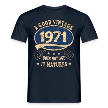 52nd Birthday 1971 52 Good vintage - Men's T-Shirt - navy - Front - AI Model Male 178 light (178cm)