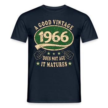 57. Geburtstag 1966 57er Guter Jahrgang - Männer T-Shirt - Navy - Vorne - AI Model Male 178 light (178cm)